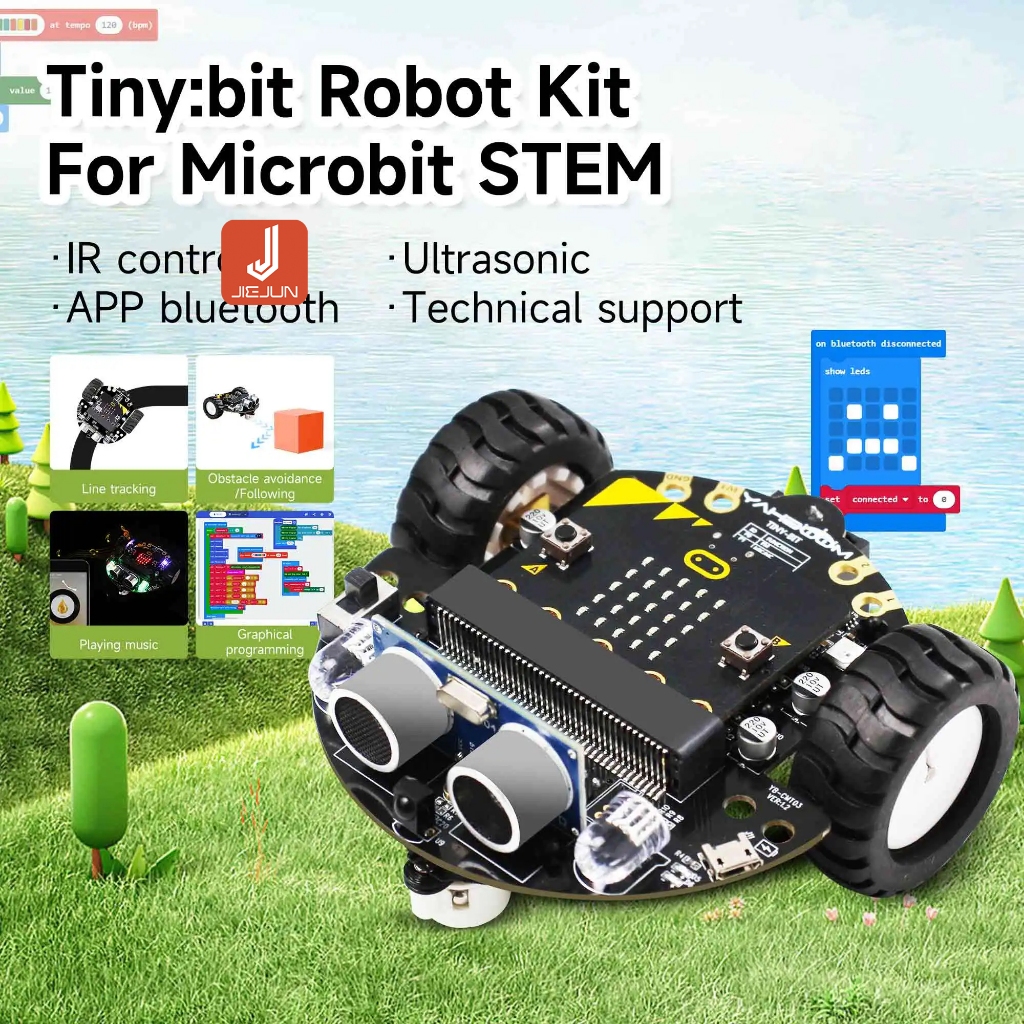 Microbit V2 Mini Robot Thông Minh Bộ Xe Hơi Theo Dõi Dòng Tránh Trở ...