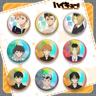 Haikyuu!! Hinata kageyama Tendo Satori Ushijima Kenma Anime Kim Loại Shinning Huy Hiệu Nút Cài Áo Cài Cosplay Bộ Sưu Tập Đồ Chơi Túi Trang Trí Quà Tặng