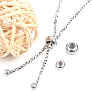 Hoạt động Hạt cố định với vòng cao su Thép không gỉ DIY Phụ kiện trang sức cho vòng cổ thủ công Vòng tay Cung cấp