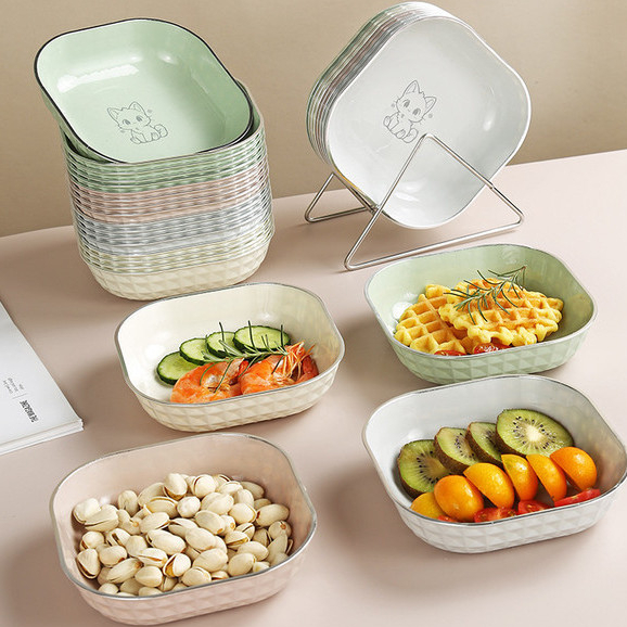 2 Chiếc Hoạt Hình Cấp Thực Phẩm Dim Sum Đĩa Đĩa Đĩa Món Ăn Nhỏ Khay Bánh Món Ăn Lạnh Món Ăn Trái Cây Xương Đĩa Món Tráng Miệng Đĩa Ăn Nhẹ Đĩa Kẹo Đĩa Nước Sốt Món Ăn Gia Vị Đĩa Nước Tương Đĩa