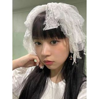 Moka với băng đô nơ ren nhiều lớp thời trang retro cô gái băng đô phụ kiện tóc