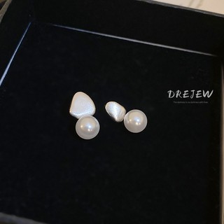 DREJEW Bông tai ngọc trai kim bạc 925 đơn giản và cao cấp Bông tai mới thiết kế thích hợp bông tai đi lại dành cho nữ không gây dị ứng