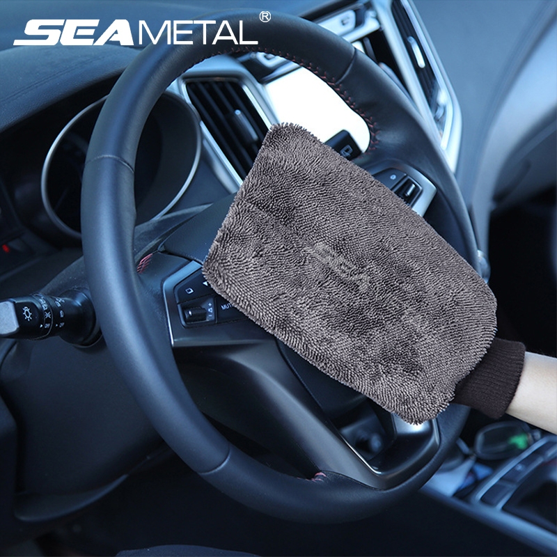 Găng tay rửa xe SEAMETAL Găng Tay San Hô Rửa ô tô Sợi Microfiber Vệ Sinh Nhà Cửa