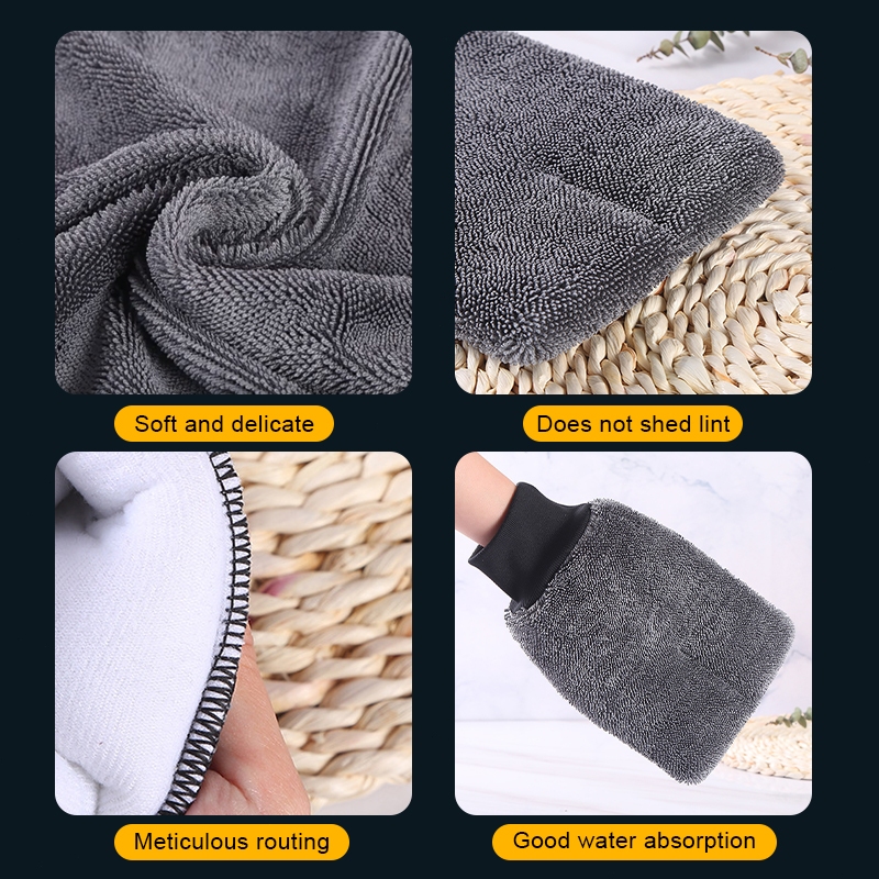 Găng tay rửa xe SEAMETAL Găng Tay San Hô Rửa ô tô Sợi Microfiber Vệ Sinh Nhà Cửa