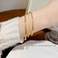 Bộ 3 vòng tay titan cao cấp không gỉ mạ vàng 18k phun cát ánh kim lấp lánh thời trang sang trọng dành cho nữ