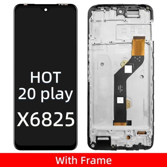 Màn Hình LCD 6,82 "Cho Infinix Hot 20 Play LCD X6825 Màn Hình Hiển Thị Bảng Điều Khiển Cảm Ứng Bộ Số Hóa Cảm Biến Lắp Ráp Thay Thế Màn Hình Hot20Play