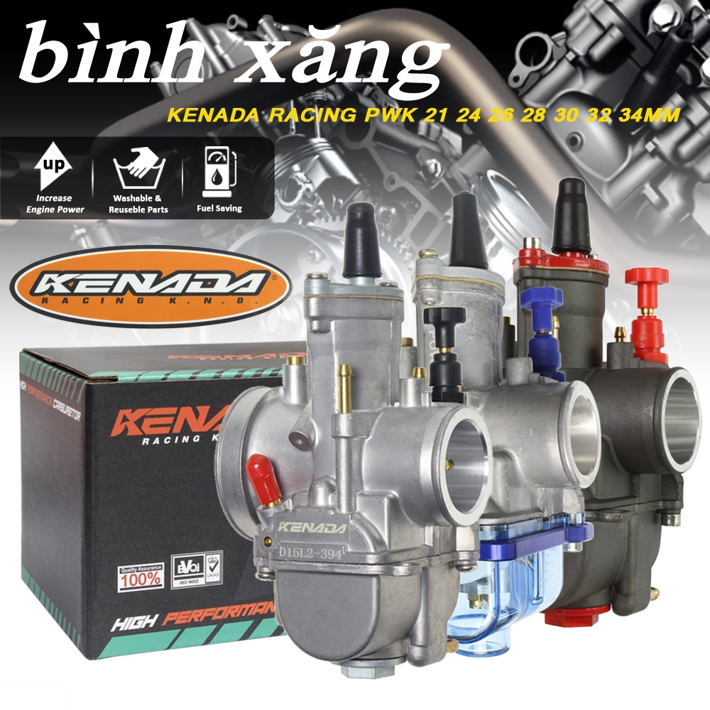 Kenada Racing Bình xăng con PWK 24 26 28 30 32 34mm cho Ga Dẹp OKO MC ...