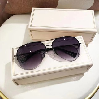 Mới Thoáng Mát Lái Xe Kính Mát Cho Nam Màu Gradient Kim Loại Nửa Khung Kính Mát Câu Cá Ngoài Trời Chống Tia UV Kính Mát