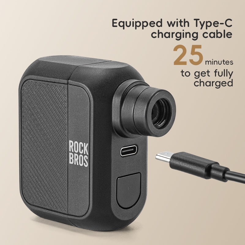 RockBros Bơm Xe Đạp 100PSI - Máy Bơm Mini Điện Dành Cho Xe Đạp Đường Bộ & MTB