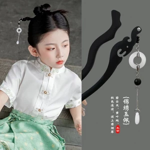 Kẹp tóc phong cách cổ xưa bằng gỗ đen đa năng, Cao cấp đơn giản và hiện đại, Kẹp tóc bằng gỗ, Kẹp tóc vỏ đen lạnh dành cho nữ kẹp tóc gỗ