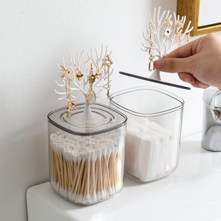 Hộp đựng bông tẩy trang đa năng con vật dễ thương Makeup remover cotton container【Chiosala12】