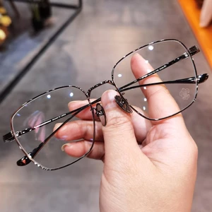 Mắt kính cận sẵn 0.5 - 6.00 độ, gọng phẳng chống ánh sáng xanh, phong cách Hàn Quốc cho nam nữ 540