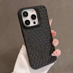Lưới tản nhiệt Vỏ điện thoại từ tính cho iPhone 11 12 13 14 15 Pro Max Vỏ mềm chống sốc iPhone 14 / 15 Plus Vỏ điện thoại Vỏ bảo vệ màu trơn