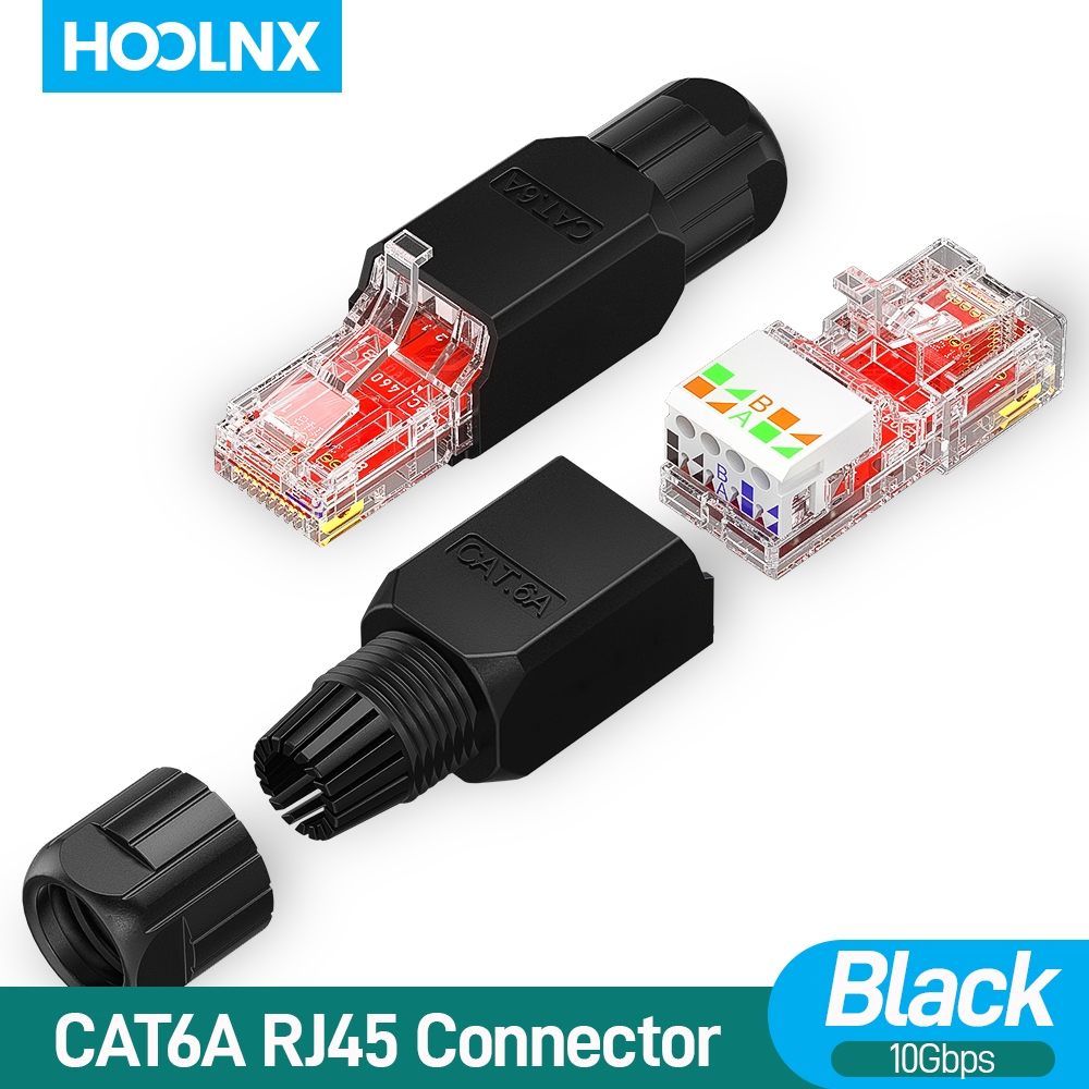 Công cụ Hoolnx Đầu nối RJ45 miễn phí, Công cụ ít UTP CAT6 CAT6A Cắm mô ...