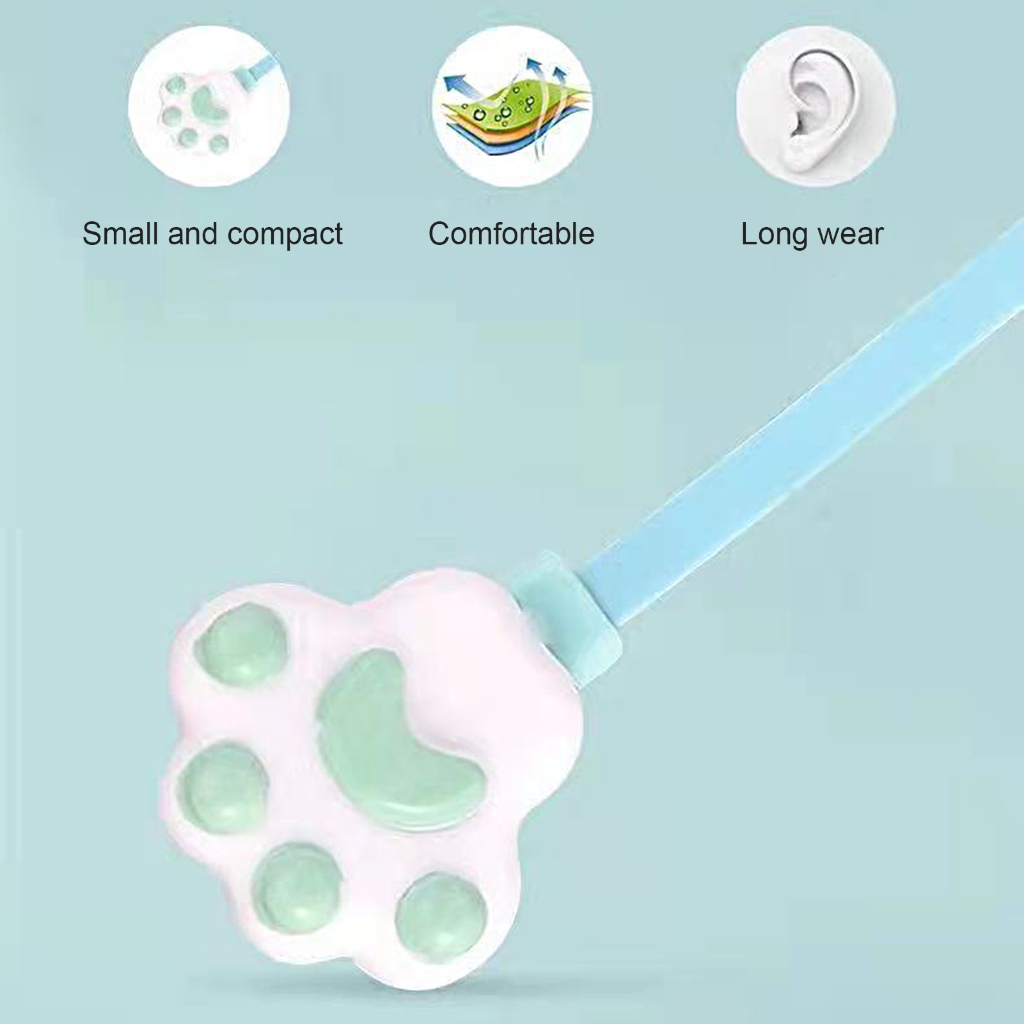 Tai Nghe Nhét Tai Có Dây 3.5mm Hình Dấu Chân Mèo Hoạt Hình Phong Cách Thể Thao Cho Học Sinh