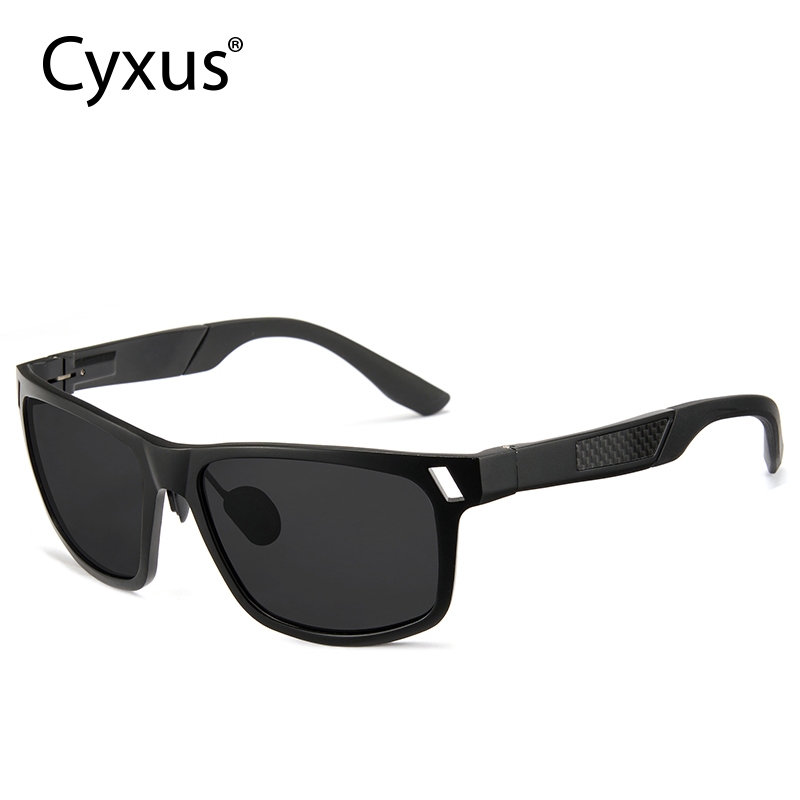 Cyxus Kính Phân Cực UV400 Gọng Carbon Vuông Siêu Nhẹ Chống Chói Hoàn Hảo Thể Thao Ngoài Trời P1142