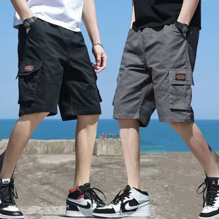 Quần short nam ESEA, thời trang và phổ biến kiểu Mỹ cổ điển dáng rộng giản dị thiết kế chất lượng cao mùa hè màu trơn quần short công sở nhiều túi đơn giản