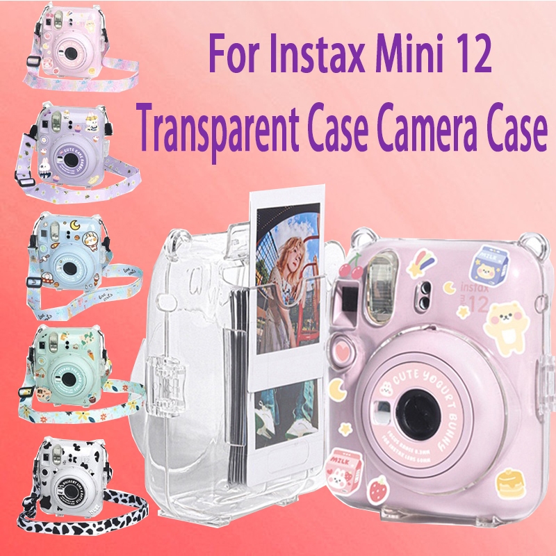 For Instax Mini 12 Case Vỏ Nhựa Kèm Sticker/ Case Trong Cho Máy Ảnh ...