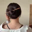 Kẹp tóc thắt nút tre phong cách Trung Quốc mới dành cho nữ, đơn giản và hiện đại, có đầu tròn và kẹp tóc cuộn cho cảm giác cao cấp. Kẹp tóc bằng gỗ phong cách cổ xưa Zhang