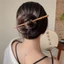 Kẹp tóc thắt nút tre phong cách Trung Quốc mới dành cho nữ, đơn giản và hiện đại, có đầu tròn và kẹp tóc cuộn cho cảm giác cao cấp. Kẹp tóc bằng gỗ phong cách cổ xưa Zhang
