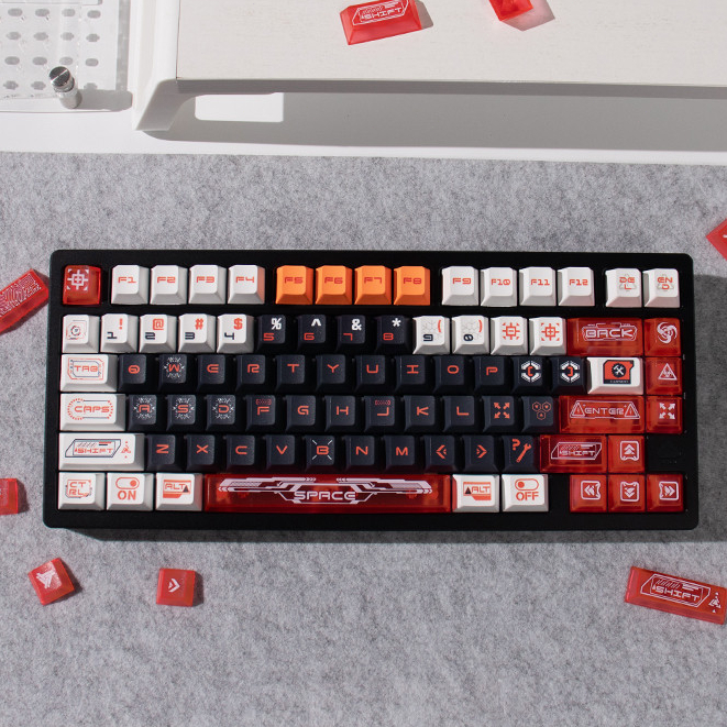 157 phím Tương lai Cơ khí mát mẻ keycaps Cherry Profile PBT PC keycap set cho bàn phím cơ mx switch