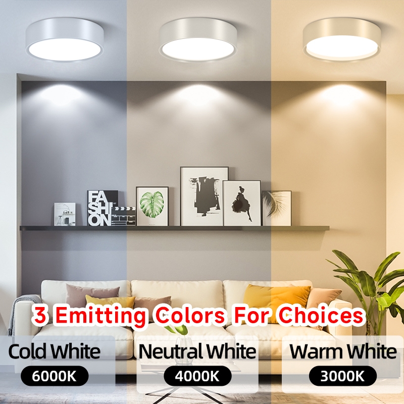 Đèn LED Downlight Âm Trần 3 màu Có Thể Gập Lại Nhôm 5W 10W 15W 25W 360° Đèn trần gắn bề mặt xoay Đèn chiếu sáng nhà bếp sống