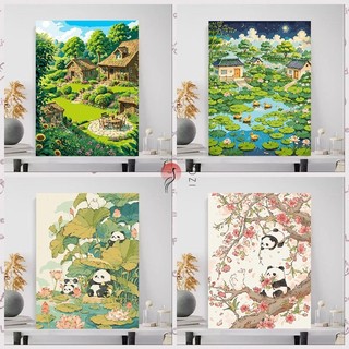 MOZI ✨30 * 40cm / 40 * 50cm Cái mới tranh tô màu theo số tranh số hóa tranh sơn dầu số hoá Phong Cách Mới Sơn Dầu Kỹ Thuật Số Tự Làm Tô Màu Tranh Vẽ Tay Tranh Tô Màu Tranh Làm Đầy Tranh Trang Trí Tranh Vẽ Tay