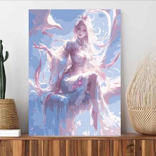 MOZI✨30 * 40cm / 40 * 50cm Công chúa tranh tô màu theo số tranh số hóa tranh sơn dầu số hoá dễ thương Tranh sơn dầu kỹ thuật số diy Tranh tô màu Tranh dễ thương Tranh thẩm mỹ Vẽ tay Tranh nhồi bông Tranh trang trí