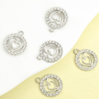 10 Chiếc Lãng Mạn Rỗng Đôi Thiết Kế Trái Tim Sáng Bóng Kim Cương Giả Kẻ Sọc Vòng Quyến Rũ Phù Hợp Với Tính Khí DIY Xương Đòn Dây Chuyền Vòng Cổ Bông Tai - Món Quà Hoàn Hảo Vào Ngày Lễ Tình Nhân