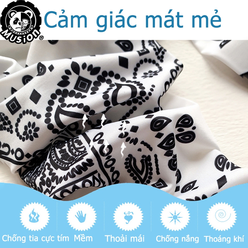 Musion Băng đô chống nắng + Băng đô UV 99%, cỡ tự do, băng đô đô, có thể đeo cho cả nam và nữ.