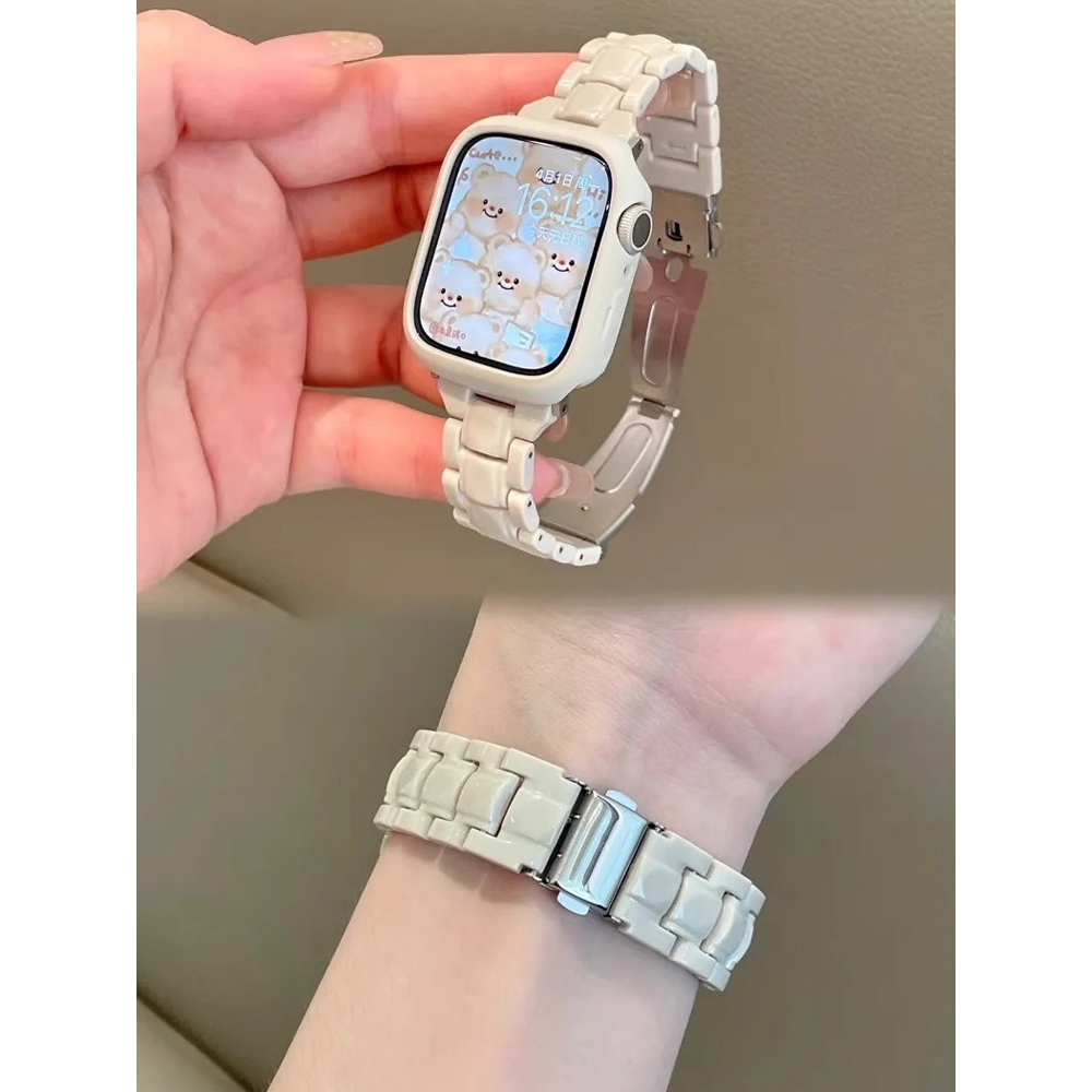 Khóa bướm giảm béo ba hạt hình kim cương dành cho nữ cho Apple Watch S11 SE3 Ultra3 S10 S9 S8 SE S7 S6 Ultra 49mm 46mm 42mm 40mm 44mm 41mm 45mm Iwatch Band