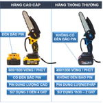 Máy cưa xích Dewalt 20cm 6inch | Một bộ kết hợp bao gồm (máy, 2 pin, hộp công cụ, phụ kiện, bộ sạc) — ảnh 4