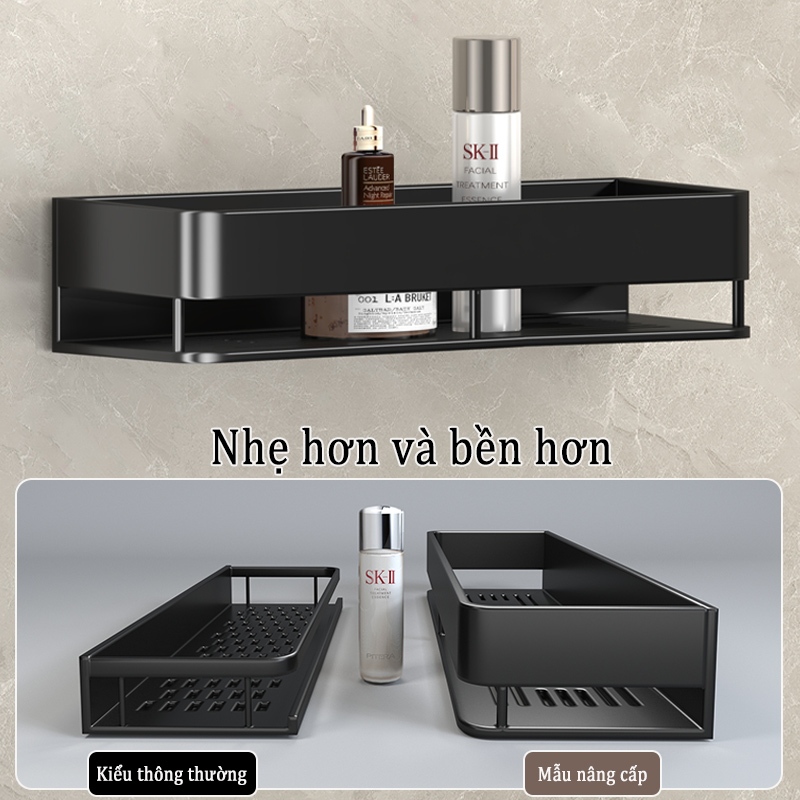 Ảnh MEIDOO Giá đựng đồ trong phòng tắm, giá đựng đồ treo tường không đục lỗ, có khả năng chịu lực mạnh 4