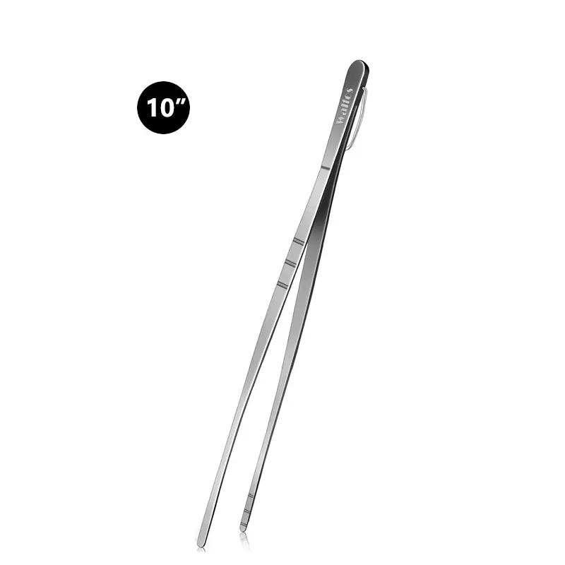 Ảnh Walfos 8 / 10 / 12inch 430 Kẹp Thịt Nướng Bằng Thép Không Gỉ Kẹp Nấu Ăn Kéo Dài BBQ Buffet Nhà Hàng Thực Phẩm Tong Chống Trơn Trượt Dụng Cụ Nhà Bếp Đa Năng 2