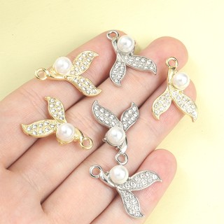 10 Chiếc Mùa Hè Phong Cách Biển Ngọc Trai & Kim Cương Giả Kẻ Sọc Nàng Tiên Cá Hình Đuôi Quyến Rũ Cho DIY Đi Biển Kỳ Nghỉ Trang Sức Vòng Cổ Vòng Tay Vòng Chân Bông Tai Bling Bling Mặt Dây Đuôi Cá Thanh Lịch