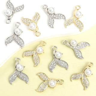 10 Chiếc Mùa Hè Phong Cách Biển Ngọc Trai & Kim Cương Giả Kẻ Sọc Nàng Tiên Cá Hình Đuôi Quyến Rũ Cho DIY Đi Biển Kỳ Nghỉ Trang Sức Vòng Cổ Vòng Tay Vòng Chân Bông Tai Bling Bling Mặt Dây Đuôi Cá Thanh Lịch