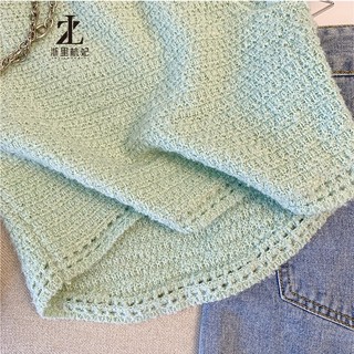 ZHELIHANGFEI Áo Dệt Kim Sát Nách Dáng Rộng Màu Tím Phong Cách Mới Mùa Hè Cho Nữ