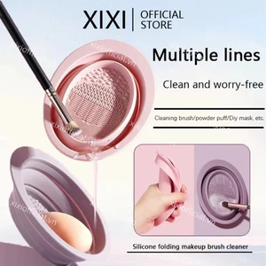 Miếng Silicone Rửa Cọ Trang Điểm Đa Năng Có Thể Gấp Gọn Tiện Lợi Làm sạch chất lỏng Bàn chải trang điểm Xốp trang điểm Lưới sấy NO.J055