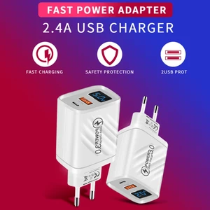 Cốc Sạc Nhanh PD20W Hai Cổng USB 5V3.1A Cho Điện Thoại / Máy Tính Bảng