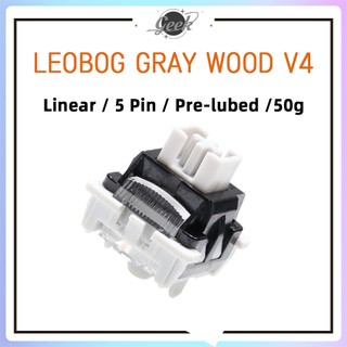 Leobao Gỗ Xám V4 5 PIN Công Tắc Cơ Học Cho Bàn Phím Chơi Game Cơ Công Tắc Tuyến Tính