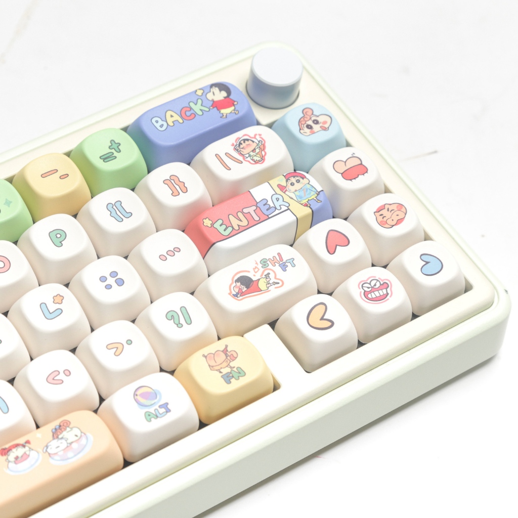 Crayon Shin-chan keycaps PBT MOA profile 138 phím Nắp bàn phím cơ Dye ...