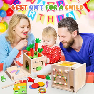 Đồ chơi trẻ em Montessori bằng gỗ 8 trong 1 Hình dạng cà rốt Phù hợp với kích thước Nhận thức Hình dạng gỗ Đồ chơi phân loại giáo dục sớm cho trẻ em Đồ chơi cảm giác cho trẻ em Bé trai Bé gái Màu sắc ngẫu nhiên