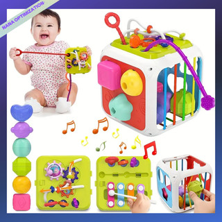 Đồ chơi Montessori giác quan cho bé 7 trong 1 Khối hình dạng đầy màu sắc Phân loại Trẻ mới biết đi Học tập phát triển Đồ chơi mầm non Quà tặng sinh nhật Đồ chơi trẻ em 6-8 tháng Màu sắc ngẫu nhiên