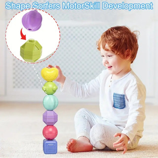 Đồ chơi Montessori giác quan cho bé 7 trong 1 Khối hình dạng đầy màu sắc Phân loại Trẻ mới biết đi Học tập phát triển Đồ chơi mầm non Quà tặng sinh nhật Đồ chơi trẻ em 6-8 tháng Màu sắc ngẫu nhiên