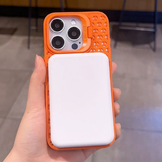 Ốp điện thoại mềm silicon tản nhiệt cho iPhone 15 14 13 12 Pro Max 11 Promax 14Plus 15Plus Giá đỡ gấp tích hợp Vỏ cao su bảo vệ chống sốc