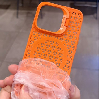 Ốp điện thoại mềm silicon tản nhiệt cho iPhone 15 14 13 12 Pro Max 11 Promax 14Plus 15Plus Giá đỡ gấp tích hợp Vỏ cao su bảo vệ chống sốc