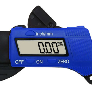0-12.7mm Độ dày kỹ thuật số Caliper micromet Đồng hồ đo sợi Carbon Công cụ đo lường Màu đỏ / Xanh lam
