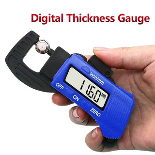 0-12.7mm Độ dày kỹ thuật số Caliper micromet Đồng hồ đo sợi Carbon Công cụ đo lường Màu đỏ / Xanh lam