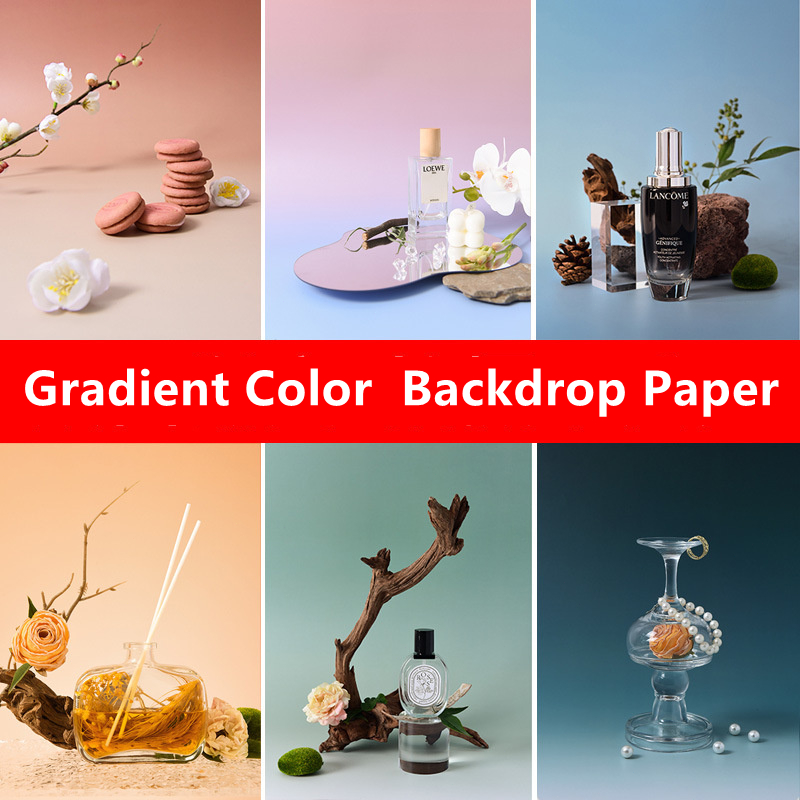Ảnh Selens 57*87cm Chụp Ảnh Phông Nền Màu Gradient Giấy Nền Hai Mặt Chống Thấm Nước Cho Thực Phẩm Trang Sức Mỹ Phẩm Chụp Ảnh 2