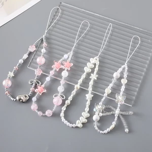 Hạt Móc Khóa Túi Mặt Dây Chống Mất Dây Đeo Điện Thoại Tai Nghe Ngọc Trai Dây Xích Vòng Tay Quà Tặng